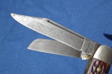 VINTAGE KUTMASTER UTICA NY USA 3 BLADE BONE STOCKMAN POCKET KNIFE