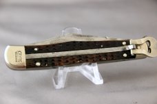 CASE TESTED 6161L SWITCHBLADE, Green Bone Handles, Fires Hard, Lock Up Tight, 1920-1940