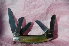 Waterfowler's Delight! 5 blade Sowbelly each blade etched with different waterfowl