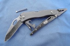 SOG Knives Rare Discontinued PowerDuo Multi Tool & Folding Knife with a case