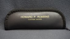+ SCARCE HP ROBBINS Custom Knife w/Spine Filework Bone Handle Scales & Matched Leather Sheath