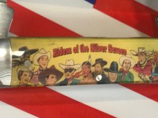 Vintage Camillus 2 Blade Large Cigar Knife w/ Riders of the Silver Screen Handles -ZORO -NOS