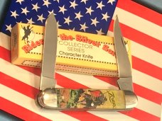 Vintage Camillus 2 Blade Large Cigar Knife w/ Riders of the Silver Screen Handles -ZORO -NOS