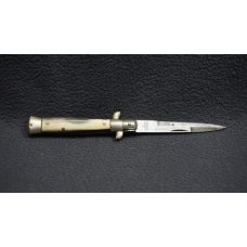 Vintage Mid-Century "MADE ITALY 6" Stiletto Knife w/Horn Scales
