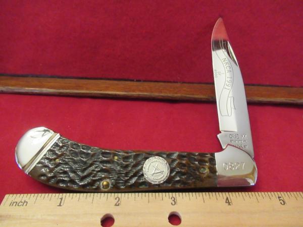 Case XX 1991 Brown Bone Saddle Horn Pattern # DB61100 SS NKCA 
