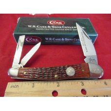 Case XX 2003 NKCA Walnut Bone SeaHorse Whittler Pattern 6355WH SS