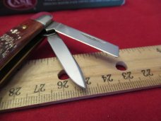 Case XX 2003 NKCA Walnut Bone SeaHorse Whittler Pattern # 6355WH SS