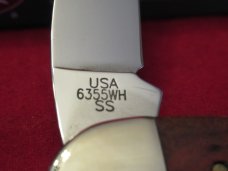 Case XX 2003 NKCA Walnut Bone SeaHorse Whittler Pattern # 6355WH SS