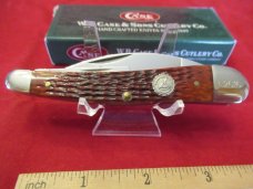 Case XX 2003 NKCA Walnut Bone SeaHorse Whittler Pattern # 6355WH SS
