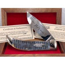 Case Classic 61072 Bulldog Clasp Moss Bottom Green Bone Knife w/ COA