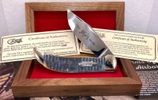Case Classic 61072 Bulldog Clasp Moss Bottom Green Bone Knife w/ COA 