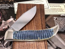 Case Classic 61072 Bulldog Clasp Moss Bottom Green Bone Knife w/ COA 