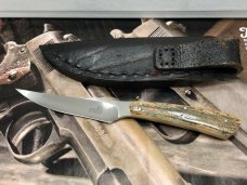 Arno Bernard Exotic Mammoth Ivory Handle Baby Bush Series Porcupine w/ Sheath   