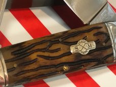 Schatt & Morgan Elephant/Toenail Whittler Knife w/ File & Wire Tested Handles & Blade Etch -MINT!