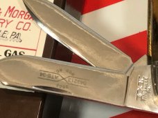 Schatt & Morgan Elephant/Toenail Whittler Knife w/ File & Wire Tested Handles & Blade Etch -MINT!