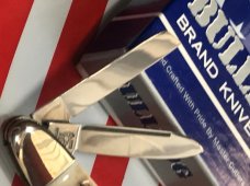 Bulldog Brand Celebrated Anglo Saxon Whittler w/ Great Stag Handles +New Orleans Knife -5 & 1/4" NOS
