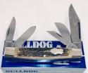 Bulldog Brand 5 Blade Jumbo Stockman Genuine Stag Knife Super Rare! 
