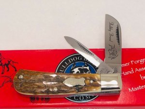 Bulldog Prototype Exotic Fossil 2 Blade Lil Cotton MINT Cond. w/Box