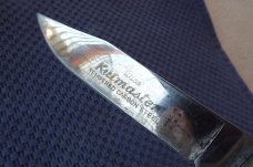 Vintage Utica Cutlery Co. Utica NY USA Kutmaster Carbon Steel Bone Fixed Blade Sheath Knife