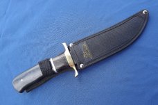 1st Production Run, 1 of 500, Fixed blade knife with sheath.