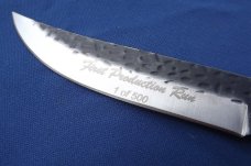 1st Production Run, 1 of 500, Fixed blade knife with sheath.
