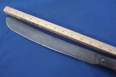 Antique  J. Askham & Son Sheffield Wapacut Large Butcher Knife from the 1880's (?) 12" blade 18" OAL