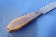 Antique  J. Askham & Son Sheffield Wapacut Large Butcher Knife from the 1880's (?) 12" blade 18" OAL