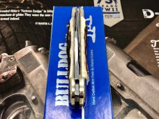 Bulldog CRISP ELEPHANT ETCH AMAZING STAG Sunfish Elephant Toe Knife. New with 2-piece Box