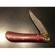 German-Style Leverlock with Damascus Blade Micarta Scales amp File-Work