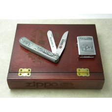 Case XX USA 1997 Case Visitors Center Commemorative Zippo and M254 SS Trapper Knife Set in Box