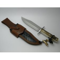 Bulldog Brand BDG-3107-DS2 Spain Stag Diamond Limited Edition Bowie Knife & Sheath James Buzz Parker