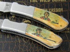 Frost Cutlery Japan Bone Butch Cassidy & Sundance Kid Lockback Knife Set in Box