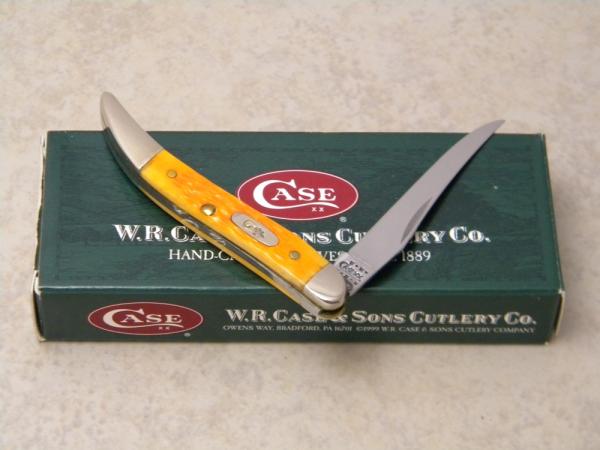 Case XX USA 2001 Orange Bone 610096 SS Tiny Toothpick Knife in Box Case XX USA 2001 Orange Bone 610096 SS Tiny Toothpick Knife in Box