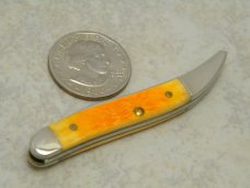 Case XX USA 2001 Orange Bone 610096 SS Tiny Toothpick Knife in Box