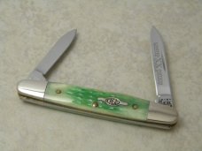 Case XX USA 2000 Emerald Green Bone 06263 SS Limited Edition 1 of 2500 Eisenhower Pen Knife in Box