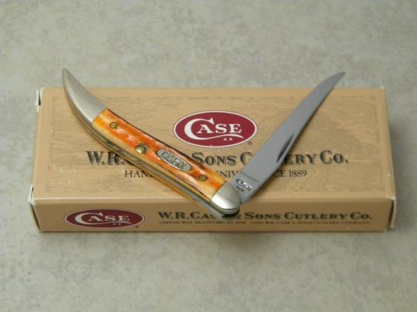 Case XX USA 1998 Pigskin Orange Bone 610096 SS Tiny Toothpick Knife in Box Case XX USA 1998 Pigskin Orange Bone 610096 SS Tiny Toothpick Knife in Box