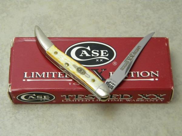 Case XX USA 2001 Burnt White Bone 610096 SS Limited Edition 1 of 2500 Tiny Toothpick Knife in Box