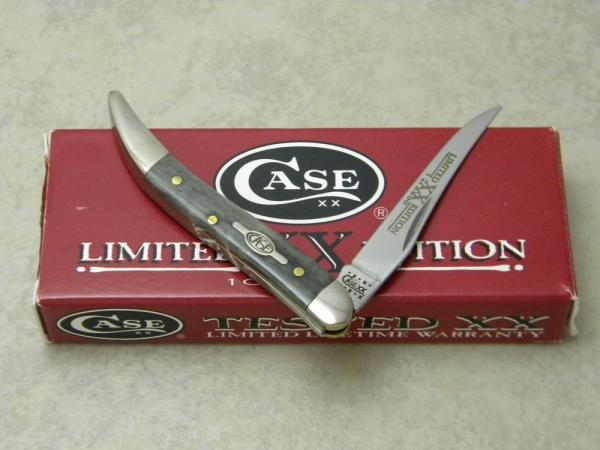 Case XX USA 2000 Smooth Black Bone 610096 SS Limited Edition 1 of 2500 Tiny Toothpick Knife in Box