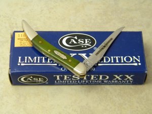 Case XX USA 2013 Smooth Moss Green Bone 610096 SS Limited Edition Tiny Toothpick Knife in Box