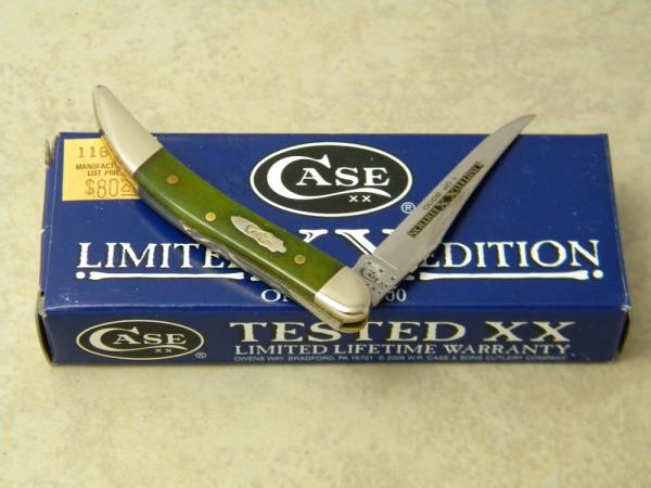 Case XX USA 2013 Smooth Moss Green Bone 610096 SS Limited Edition Tiny Toothpick Knife in Box Case XX USA 2013 Smooth Moss Green Bone 610096 SS Limited Edition Tiny Toothpick Knife in Box