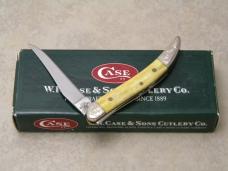Case XX USA 2007 Smooth Antique Bone 610096 SS Scrolled Bolsters Tiny Toothpick Knife in Box
