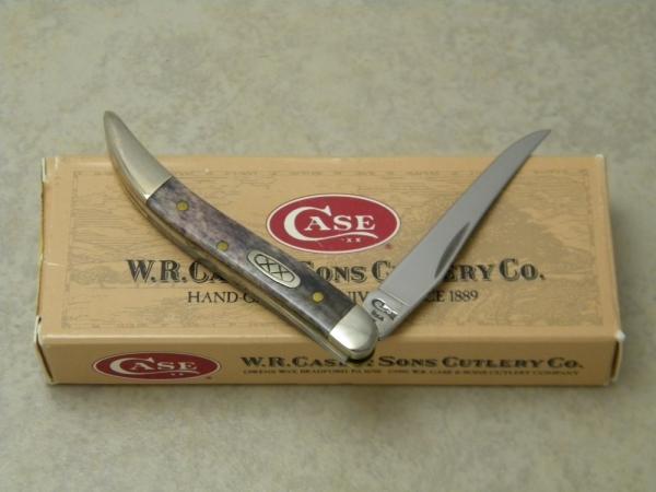 Case XX USA 1998 Smooth Purple Bone 610096 SS Tiny Toothpick Knife in Box Case XX USA 1998 Smooth Purple Bone 610096 SS Tiny Toothpick Knife in Box