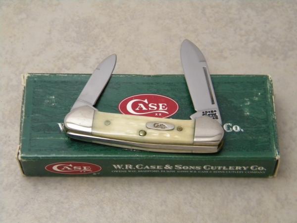 Case XX USA 2000 Natural Bone 62132 SS Baby Butterbean Mini Canoe Knife in Box Case XX USA 2000 Natural Bone 62132 SS Baby Butterbean Mini Canoe Knife in Box