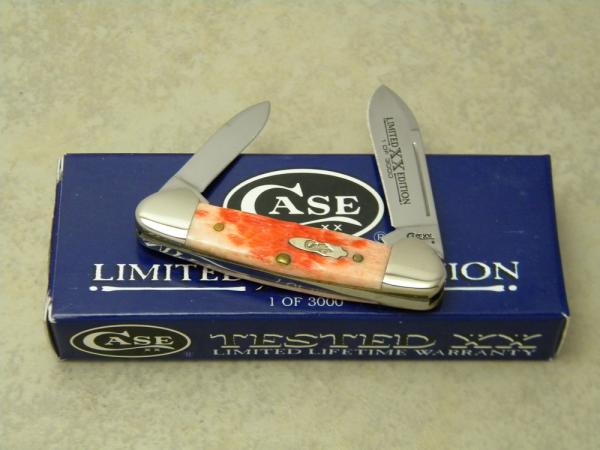 Case XX USA 2008 Salmon Bone 62132 SS Limited Edition Baby Butterbean Mini Canoe Knife in Box Case XX USA 2008 Salmon Bone 62132 SS Limited Edition Baby Butterbean Mini Canoe Knife in Box