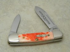 Case XX USA 2008 Salmon Bone 62132 SS Limited Edition Baby Butterbean Mini Canoe Knife in Box