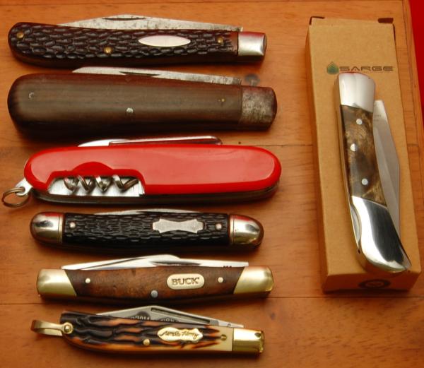Lot #19 - Sarge, Schrade, Sabre, Ambassador, Utica and Buck - Big Savings on This 7 Knife Lot! Lot #19 - Sarge, Schrade, Sabre, Ambassador, Utica and Buck - Big Savings on This 7 Knife Lot!