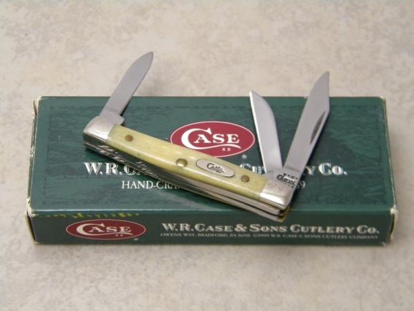 Case XX USA 2001 Natural Bone 6333 SS Tiny Stockman Knife in Box