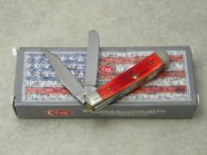 Case XX USA 2012 Red Bone 62154 SS Christmas Tiny Trapper Knife in Box
