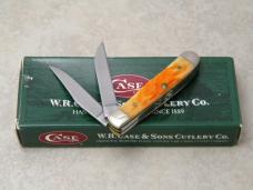 Case XX USA 2005 Sunset Orange Bone 62154W SS Wharncliffe Tiny Trapper Knife in Box