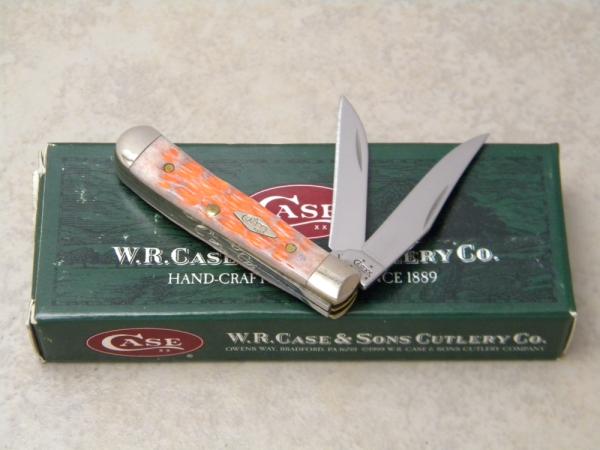 Case XX USA 2005 Salmon Bone 62154W SS Wharncliffe Tiny Trapper Knife in Box Case XX USA 2005 Salmon Bone 62154W SS Wharncliffe Tiny Trapper Knife in Box